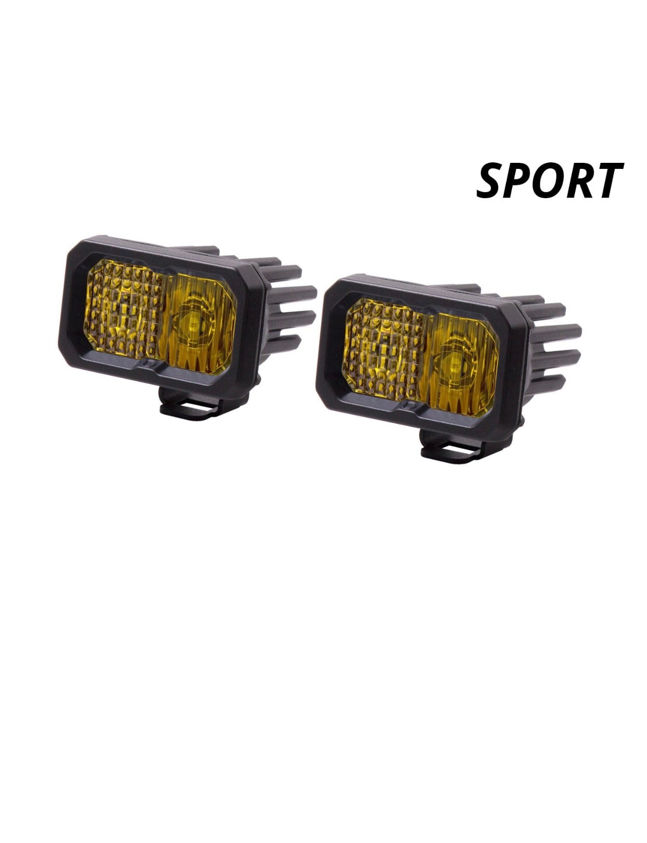 2 C2 1.0 SAE Yellow Sport LED POD (pair)