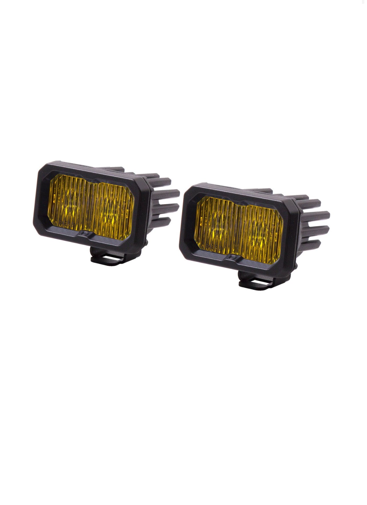 2 C2 1.0 SAE Yellow Sport LED POD (pair)