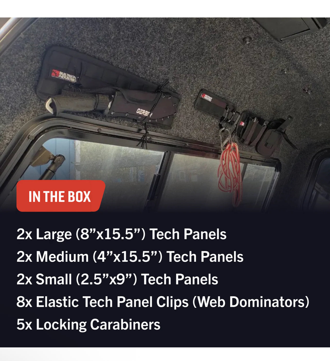 VELCRO TECH PANEL- BLACK|6PC+KIT